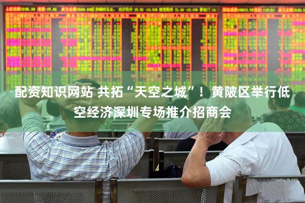 配资知识网站 共拓“天空之城”！黄陂区举行低空经济深圳专场推介招商会